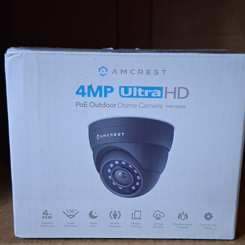 Amcrest IP4M-1055EB 4MP PoE Outdoor Dome IP Camera Night Vision ONVIF