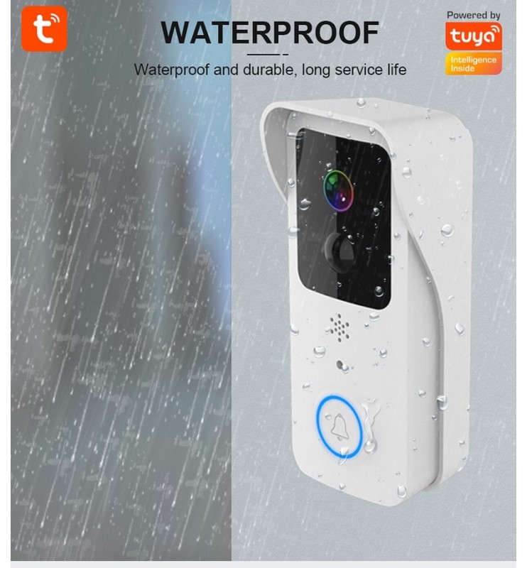 Smart Ring Doorbell 1080H -WiFi 2.4G/5G - white color - Night Vision - 2024 gallery