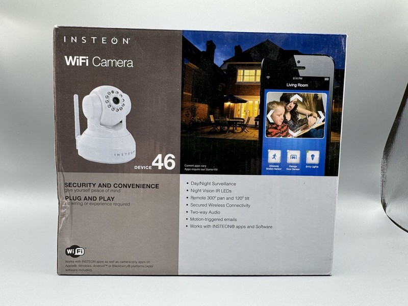 Insteon WiFi IP Indoor Camera Pan/Tilt Night Vision 2-Way Audio White 75790WH gallery