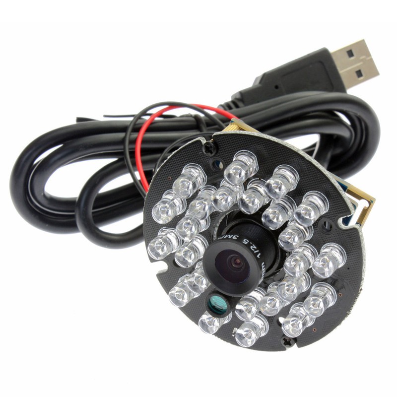 1MP Webcamera 720P USB Audio Camera Modual IR LED Module PCB Camera 2.8mm lens