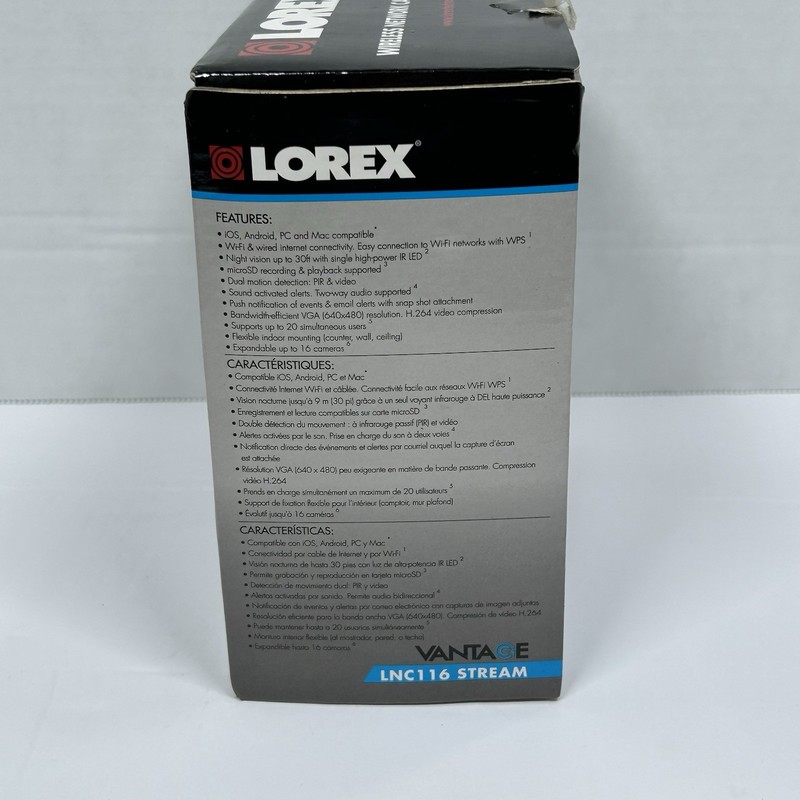 LOREX LNC 116 VANTAGE STREAM CAMERA New Open Box gallery