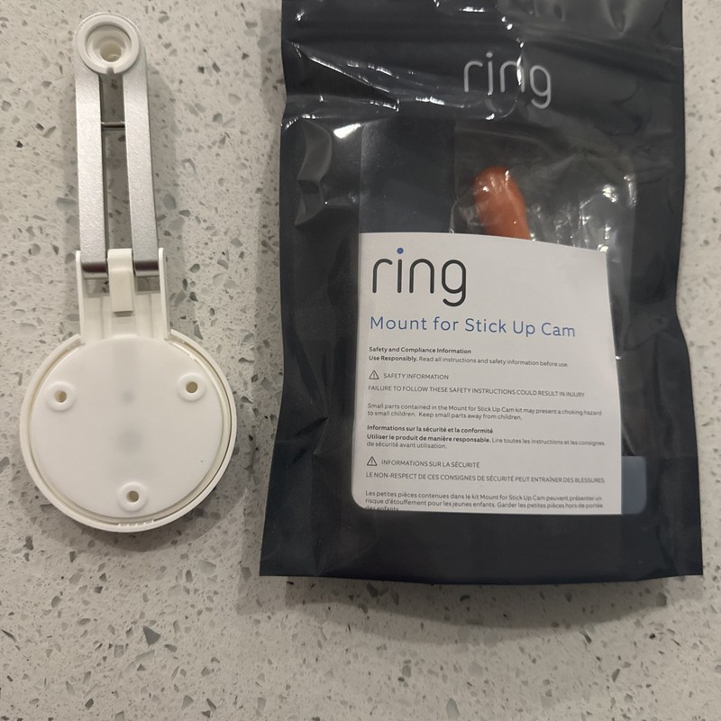 Ring 5UM7E5 White Stick-Up Cam Battery not Incl. Video Security Camera W/ Mount gallery