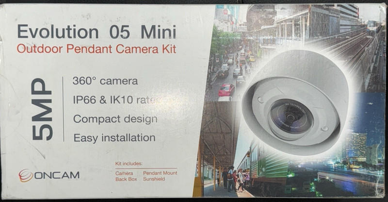 Evolution 05 Mini 360° Outdoor Pendant Camera Kit 5MP – EVO-05-LMD – White – NEW