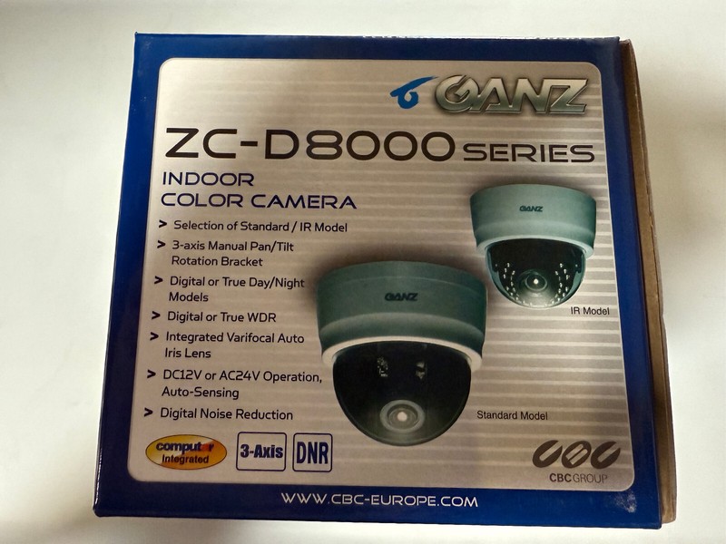Ganz ZC-D8026NBA | Indoor Dome Camera | Lot 4 | 600TVL, 2.5-6mm | NEW | WARRANTY gallery