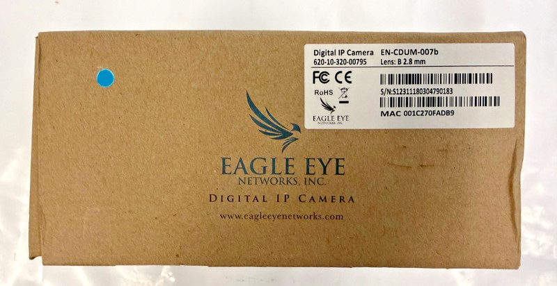 Eagle Eye Networks EN-CDUM-007B Mini-Dome INDOOR IP Camera Lens: B 2.8 mm