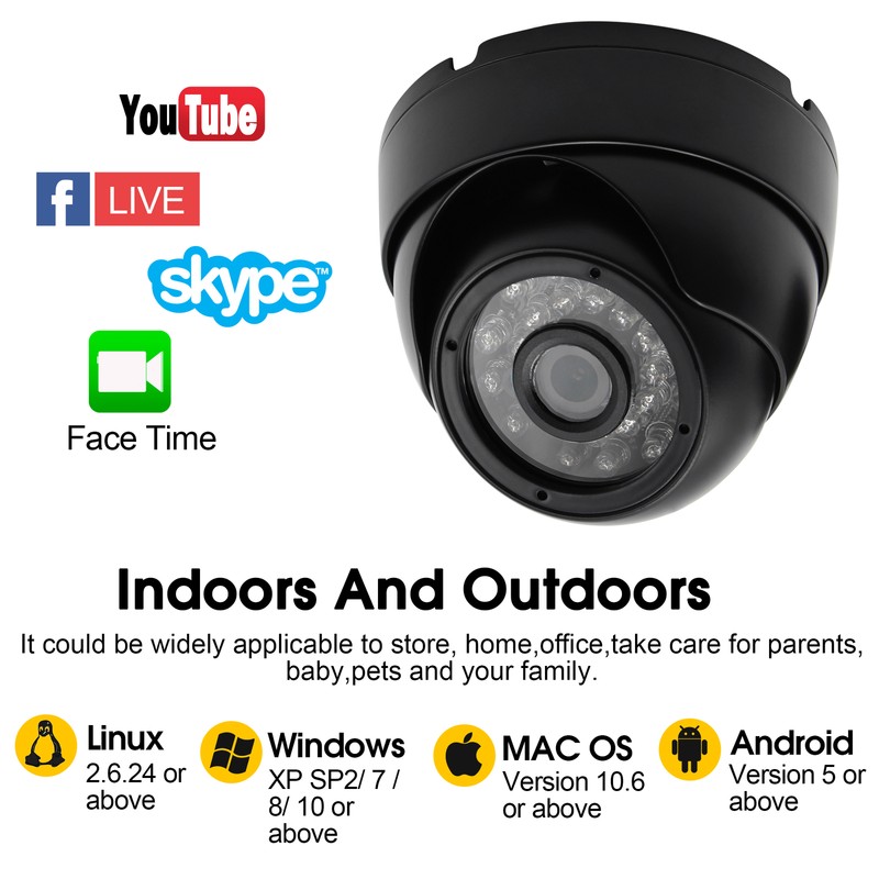 1.3MP Low Light Light Security Indoor Outdoor Night Vision USB Camera w/ Housing gallery