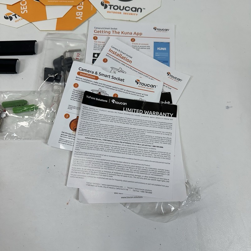 Toucan outdoor Security Surveillance Kit TSK100KU Used Two Cameras One Base ￼ gallery
