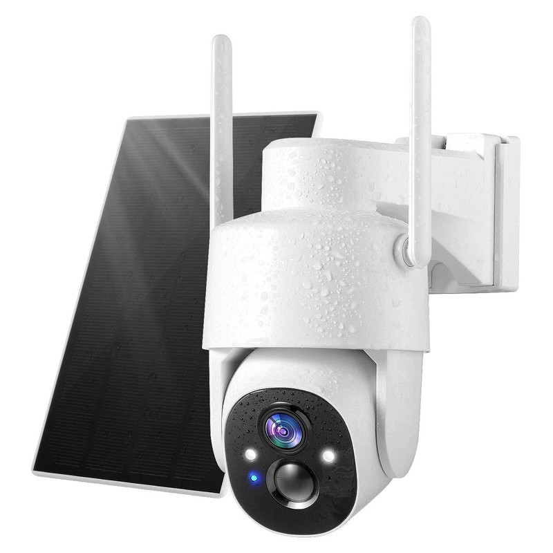Solar Security Cameras Wireless Outdoor, 2K Pan Tilt 360° View Battery Powere…