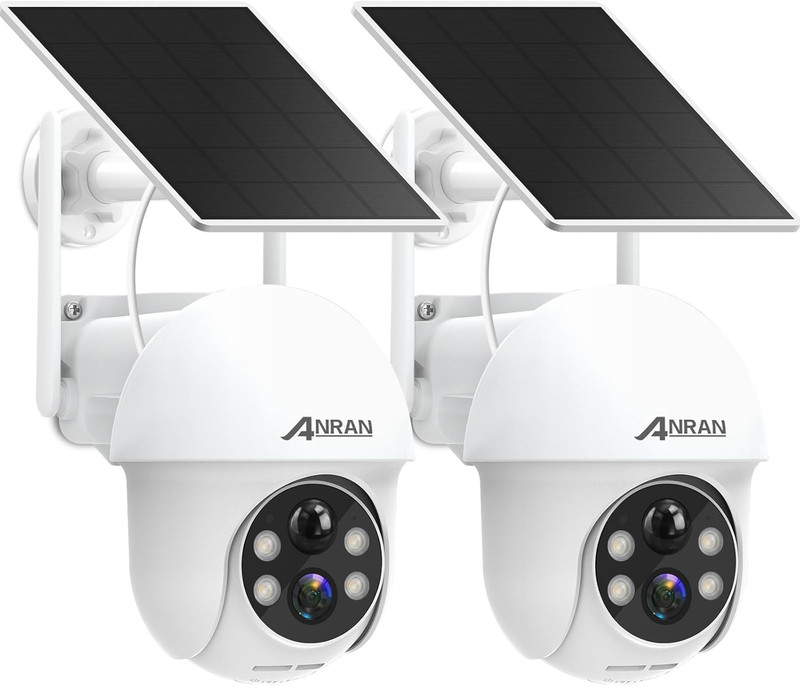 2K Security Camera Wireless Outdoor, Solar Outdoor Camera with 360° View, Smart