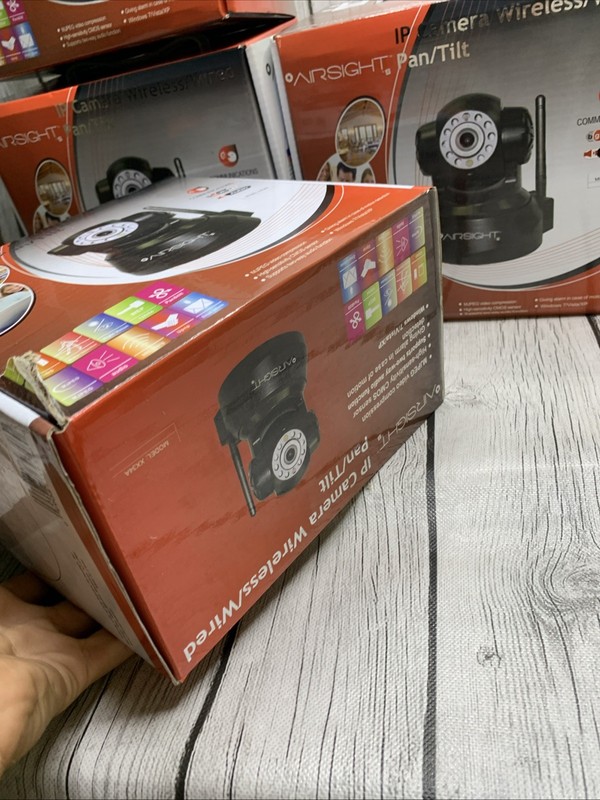 Airsight Lot 4 Black Indoor Pan And Tilt IP Network Security Cameras NIB gallery