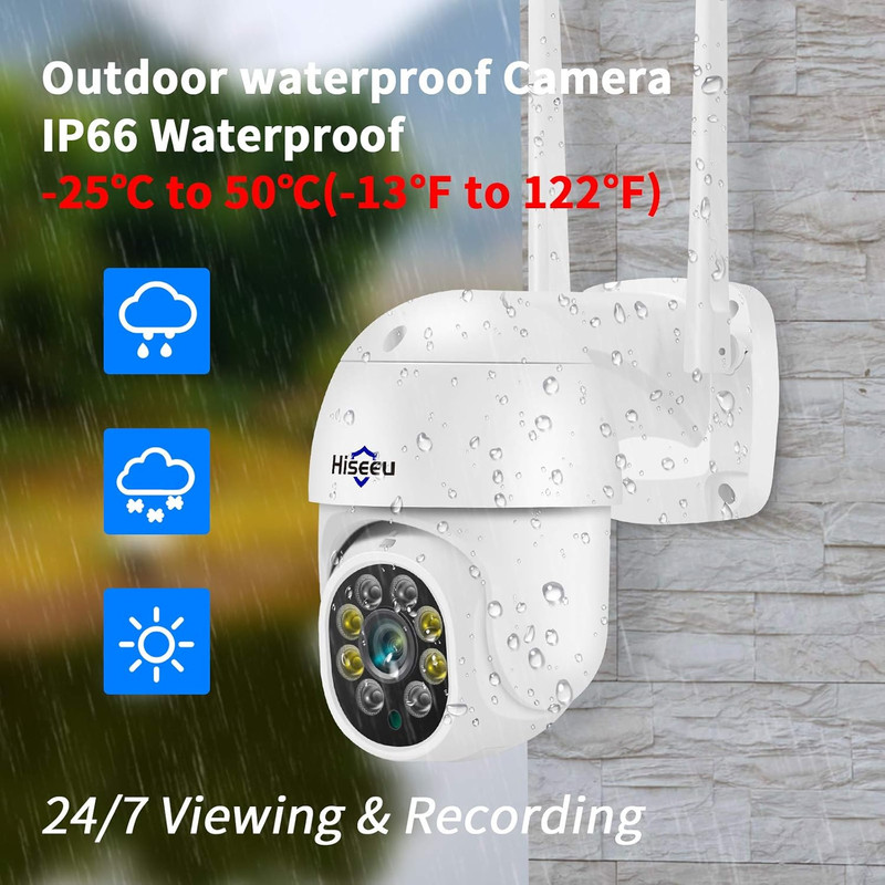 5MP 360° Pan Tilt Camera Wifi Security Camera Outdoor Motion Tracking Floodlight gallery