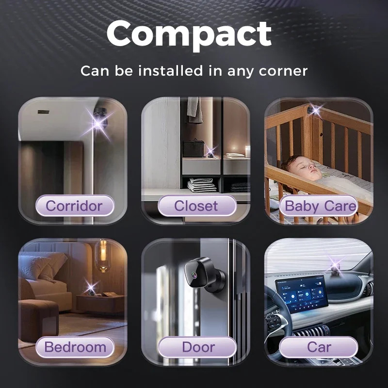 New Security Monitoring High Definition 4K Rotating Wifi Mini Camera No Need for gallery