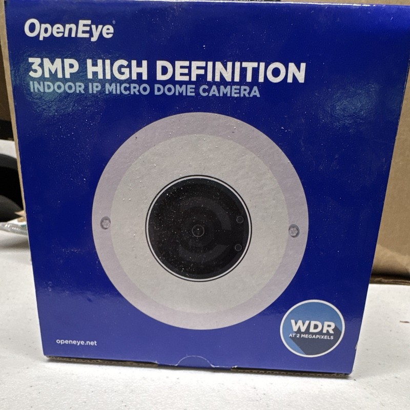 OpenEye OE-C6123-W2 3MP Indoor IP Micro Dome Camera, WDR, White Wired