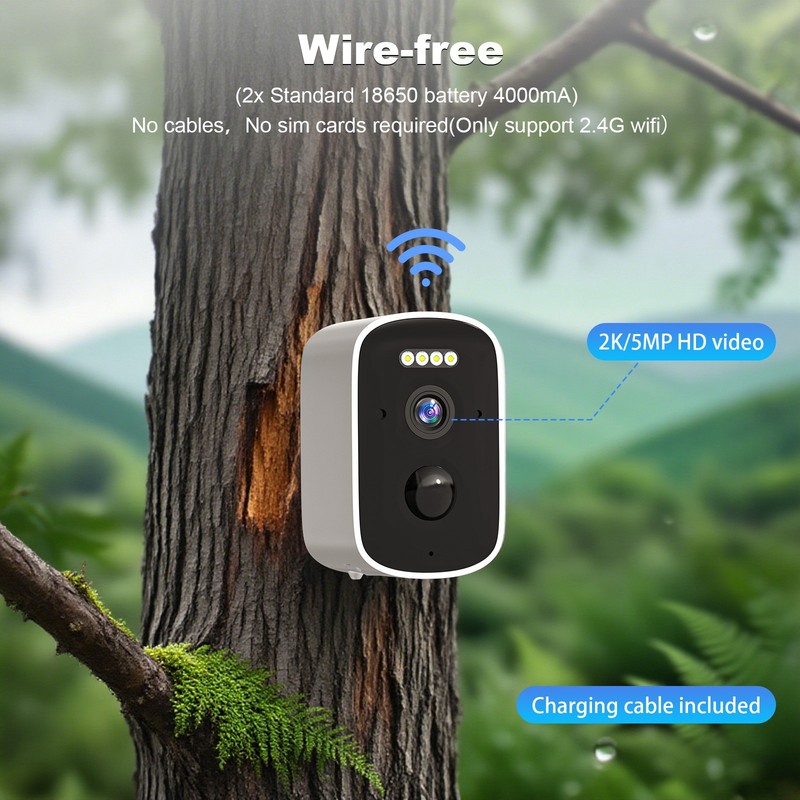 TOPVISION 3MP Wireless Security Camera Night Vision Two-Way Audio 2.4G Wi-Fi gallery
