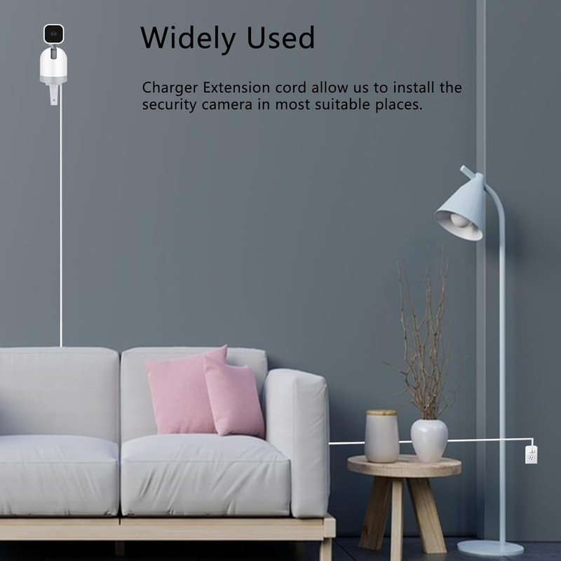16 FT Camera Charger Extension Cable Compatible with Ring Indoor Cam (2Nd Gen), gallery
