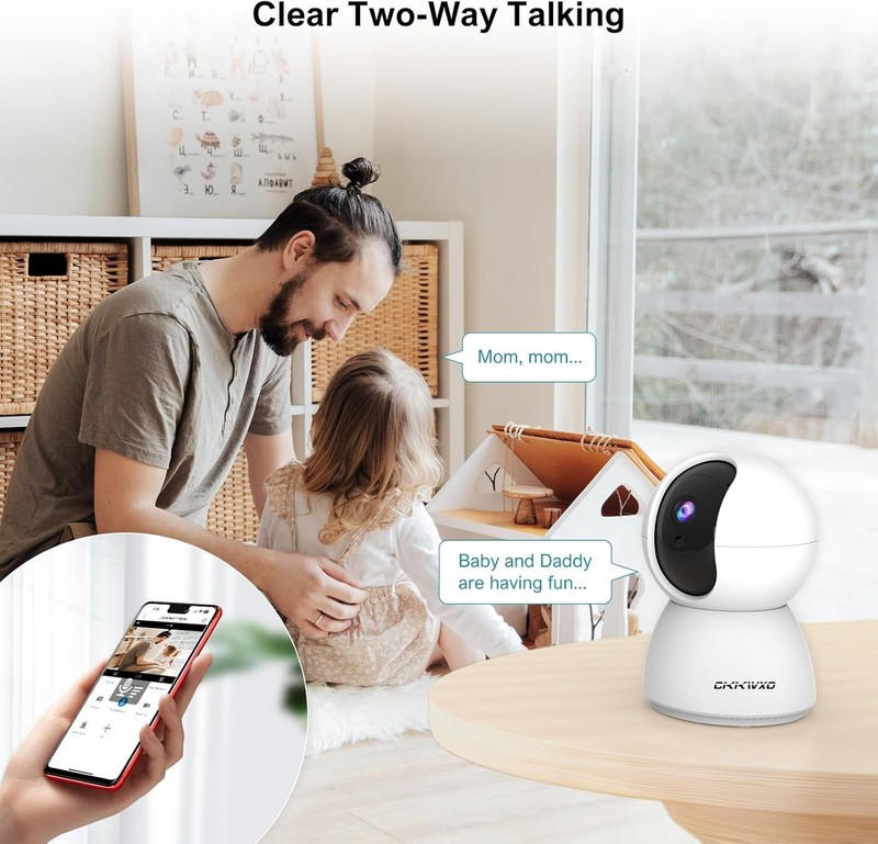 355° Pan&Tilt Indoor Security Camera - 2K Baby Monitor with Night Vision gallery