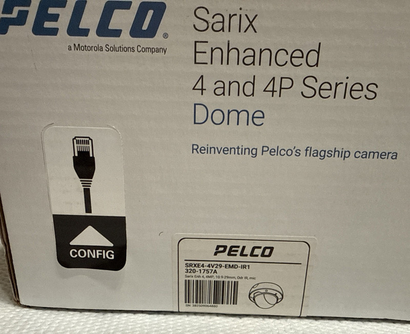 Pelco SRXE4-4V29-EMD-IR1 4 Megapixel Outdoor IR Dome Camera with 10.9-29mm NIB gallery