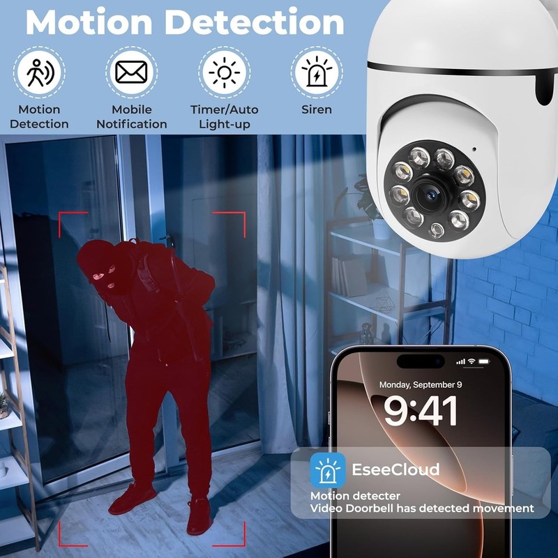 4-Pack Wireless 5G WiFi Security Camera System Smart Outdoor Night Vision 1080P gallery