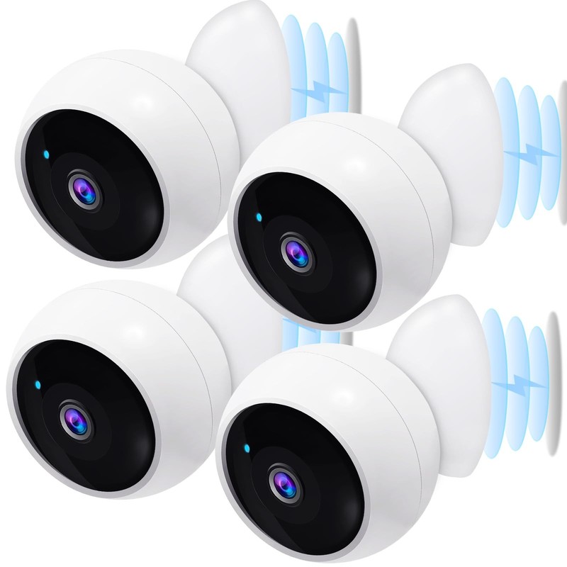 AMTIFO Security Cameras Wireless Outdoor Magnetic 4 Pack