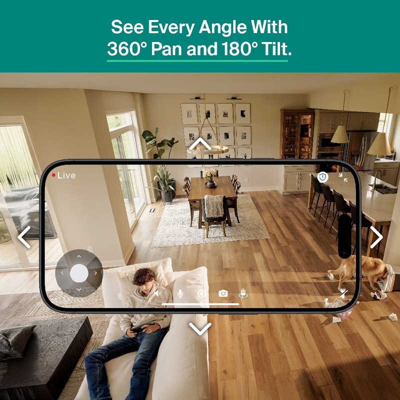 Essential Indoor Pan Tilt Security Camera Wired Plug-in Power 1080p HD Video gallery