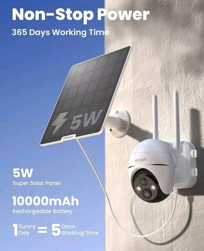 ieGeek 4G LTE No WiFi Cellular Wireless Outdoor Solar Powered Security Cameras gallery