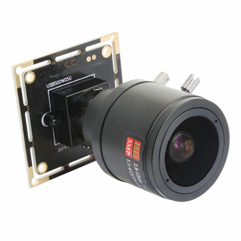 5MP CMOS Camera Module 2.8-12mm Varifocal Lens HD Webcam For RaspberryPi Android gallery