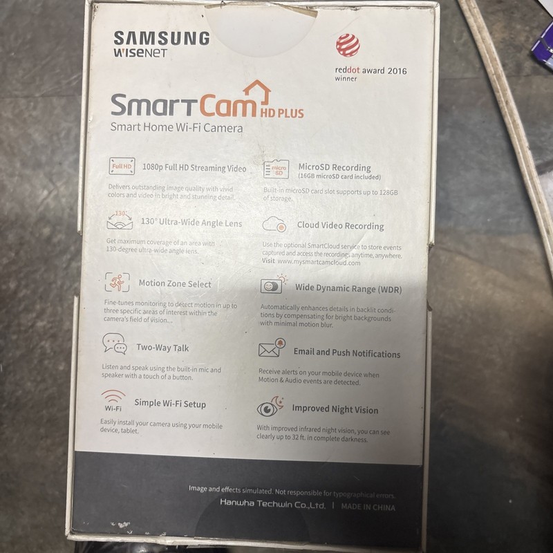 Samsung SNH-C6417BNB SmartCam HD Plus 1080p Wi-Fi IP Camera gallery