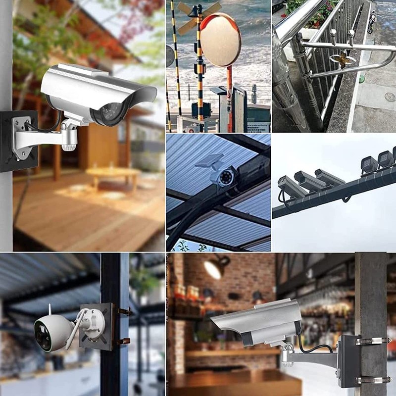 Universal Vertical Pole Mount Adapter Bracket for CCTV Security Camera PTZ Do... gallery