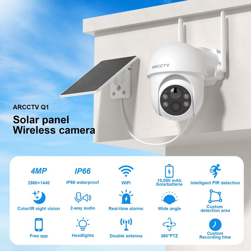 ANRAN Security 2K FHD Outdoor Surveillance Camera Floodlight Cam Smart Lighting gallery
