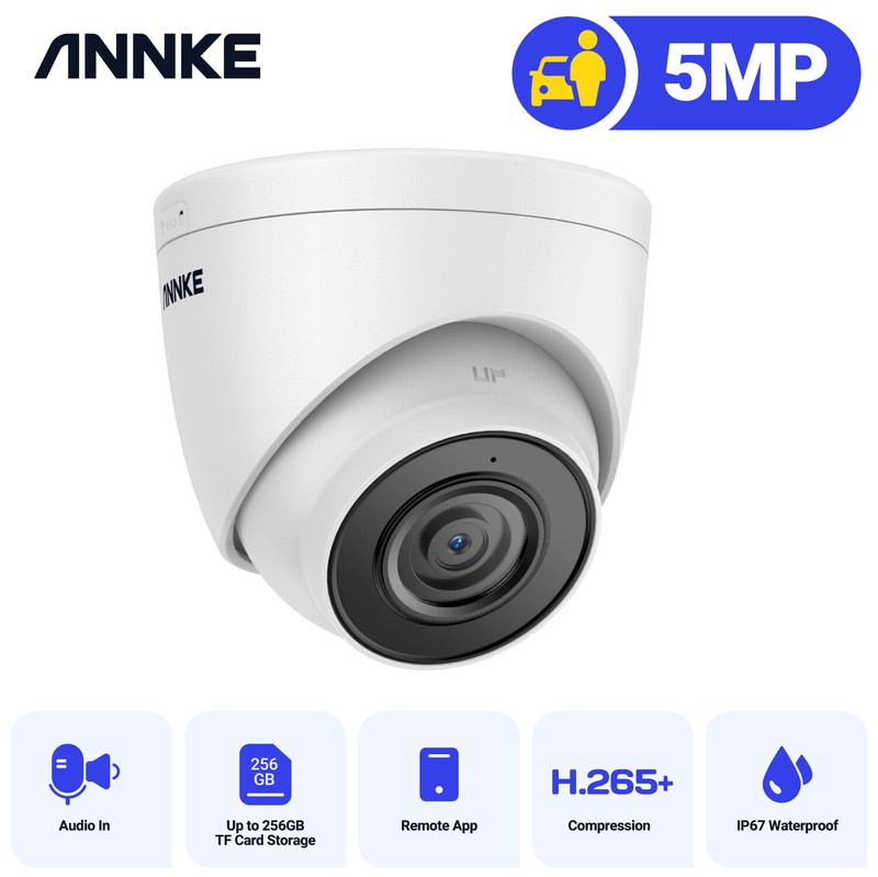 ANNKE 5MP PoE Security Camera C500 Audio Recording Human Detection Outdoor IP67