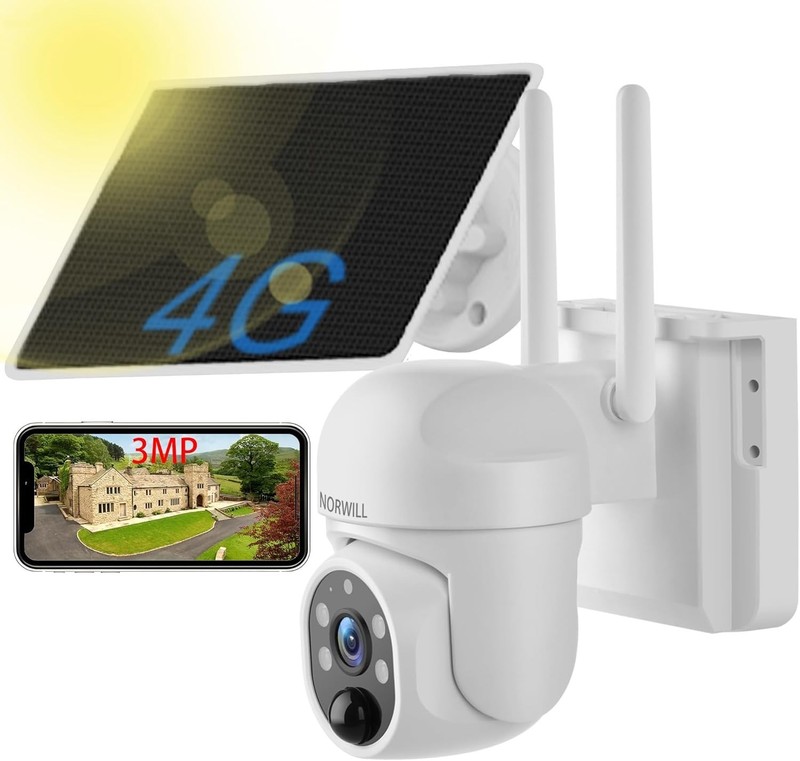 Solar-Powered 360° Live View Camera with 2K Color Night Vision & Alerts gallery