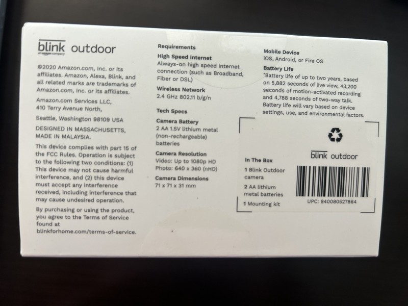 Blink Outdoor Battery Powered Security Camera gallery