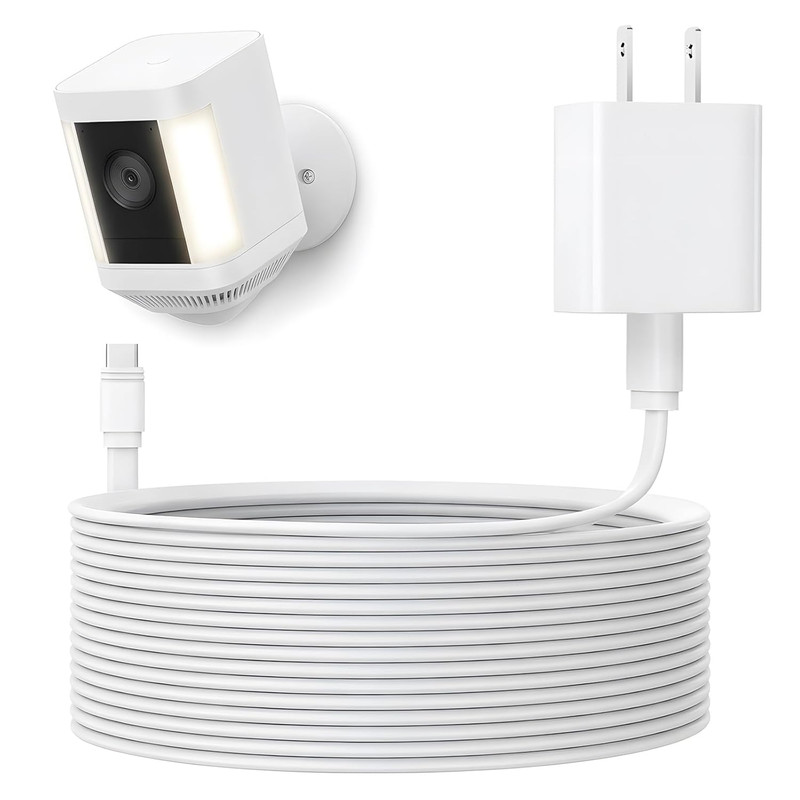 25Ft USB-C Power Adapter for Spotlight Cam Plus/Pro (Battery) and Outdoor Cam pl