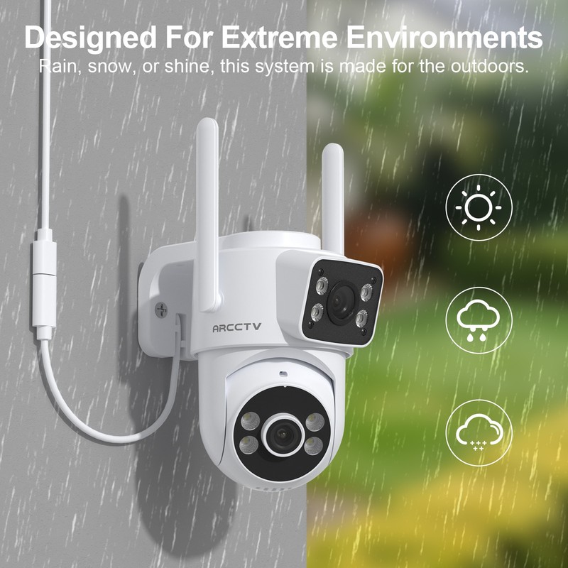ARCCTV 4MP Wireless Security Camera Home PTZ Surveillance System IR Night Vision gallery