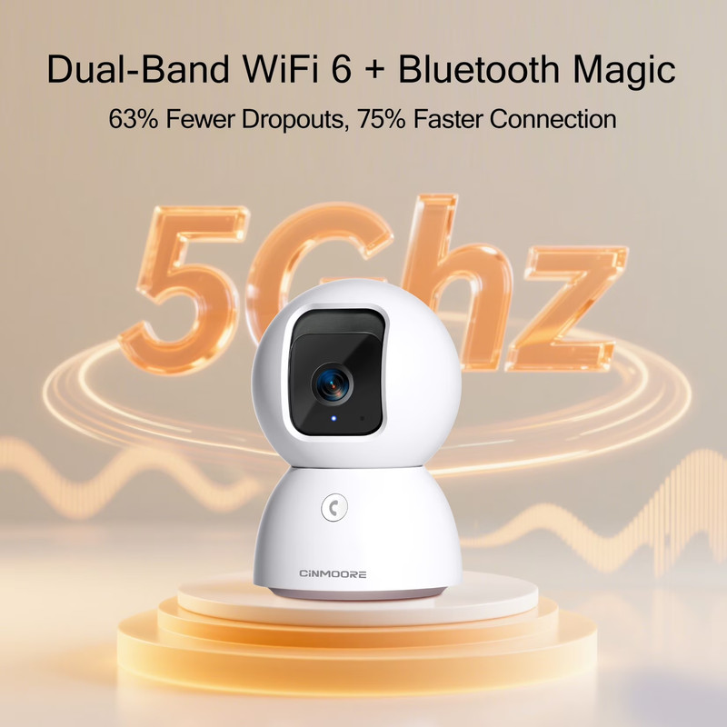3K Indoor Home Camera W/ No Monthly Fees AI Tracking&Face ID, Pet/Dog Camera Ind gallery