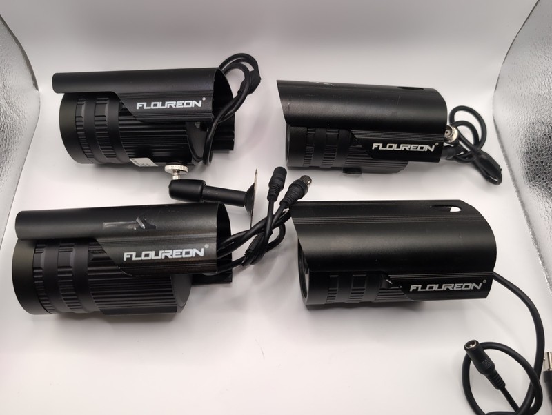 Lot of 4 FLOUREON Bullet CCTV Security Cameras – Tested & Working