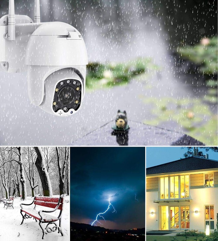 Outdoor PTZ WiFi IP Security Camera 1080P Home Surveillance Camera Pan/Tilt T... gallery