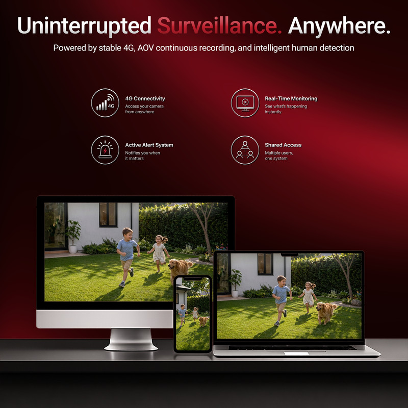 Imperial 2K 4MP 4G LTE Solar PTZ Security Camera Wireless Outdoor gallery