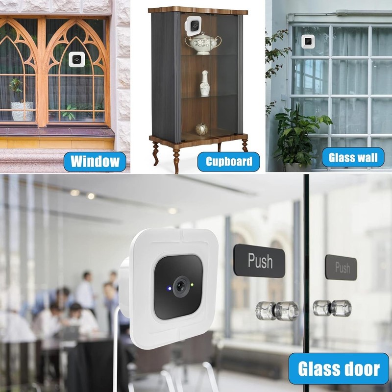 2 Pack Window Mount Holder for Mini Indoor Camera Glass Door Wall Bracket gallery