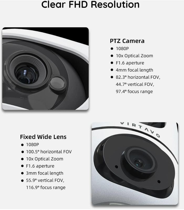XD1 Indoor Security Camera, Dual-Lens & Split View, 360° PTZ Baby Monitor & Pet gallery
