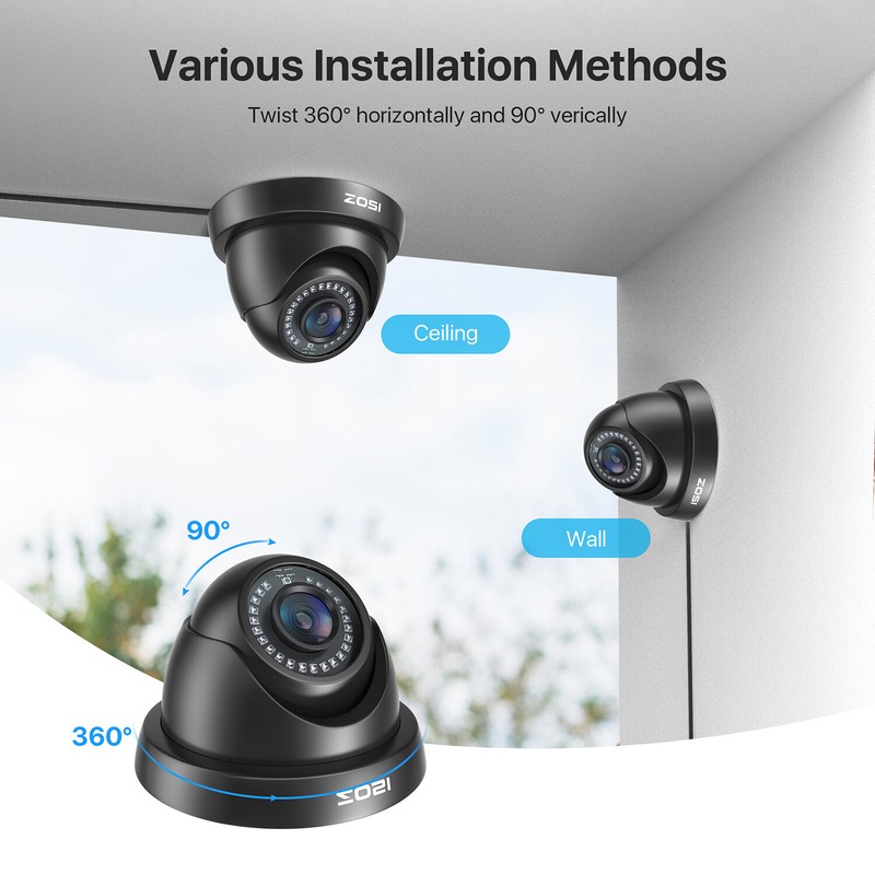 ZOSI 1080p 4in1 HD CCTV Home Surveillance Security Camera Outdoor Dome Day Night gallery