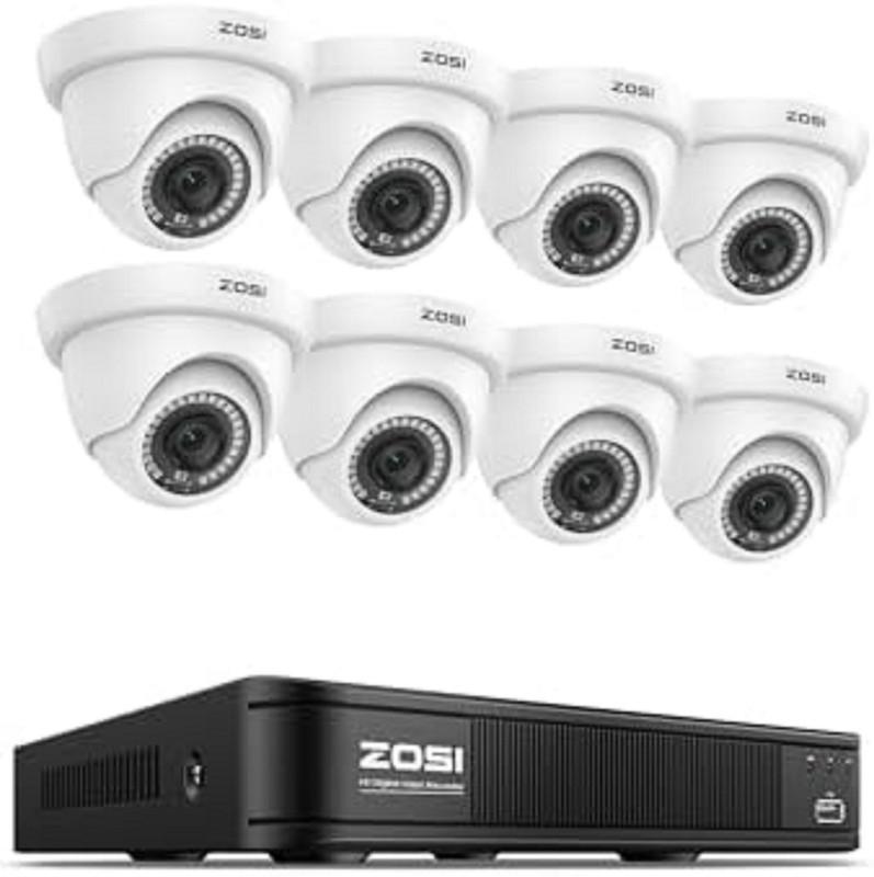 8 Camaras De Seguridad Wifi Exterior 1080P Inalambrica Con Vision Nocturna Video