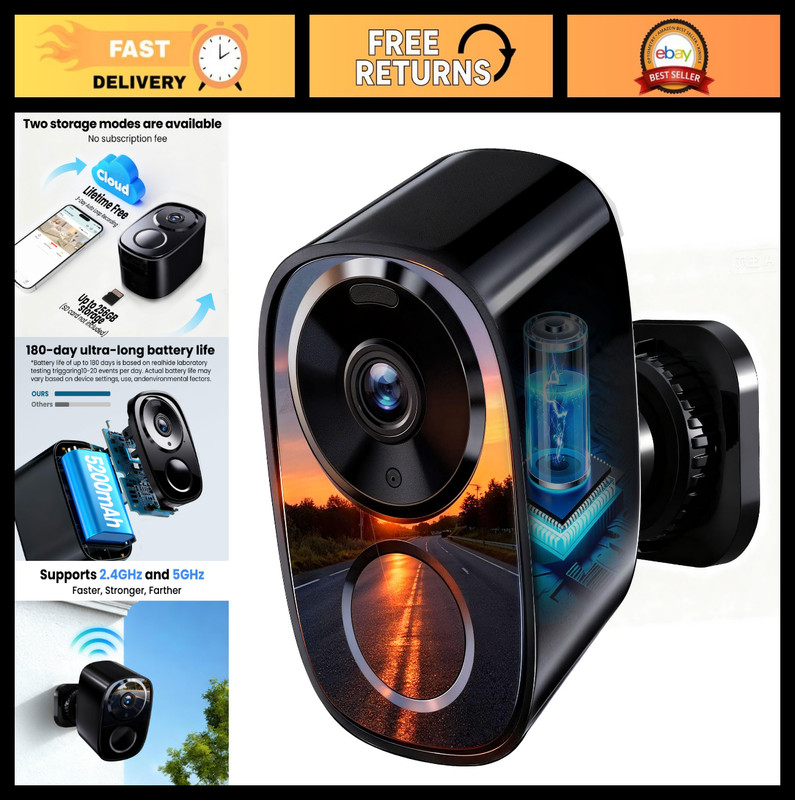 Enhanced 2K UHD Wireless Outdoor Security Cameras - Night Vision, Motion Alerts,