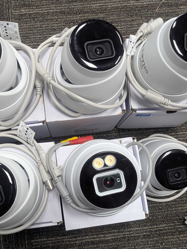 8MP 4K HD Analog TVI CVI AHD Turret Camera 2.8mm Lot of 8x -TESTED WORKING! READ gallery