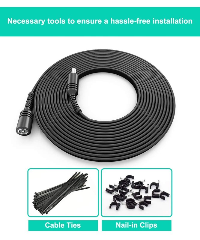 Itramax 12V DC Extension Cable 20ft 2Pack,Flat 5.5mm x 2.1mm 20FT/6M, Black gallery