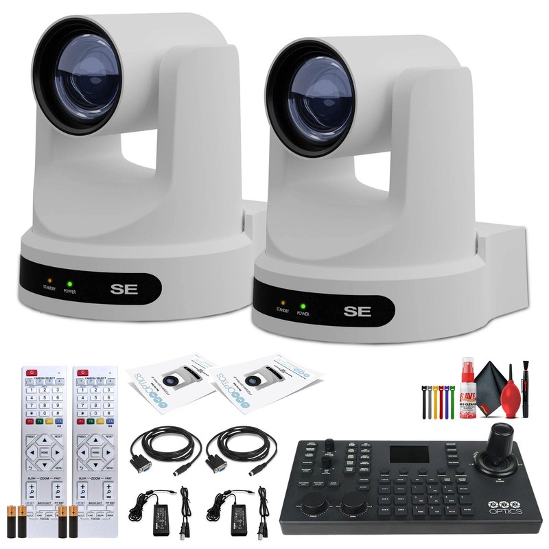 3 x PTZOptics Move SE PTZ Camera with 20x Optical Zoom + PTZOptics SuperJoy PTZ