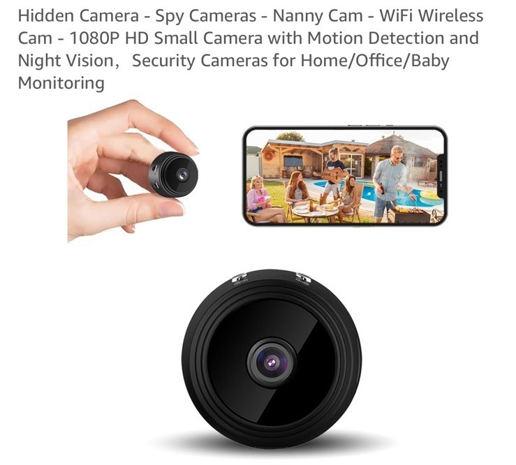 Mini , WiFi Wireless Small , Home Cameras for Pet, Baby & Night Vision