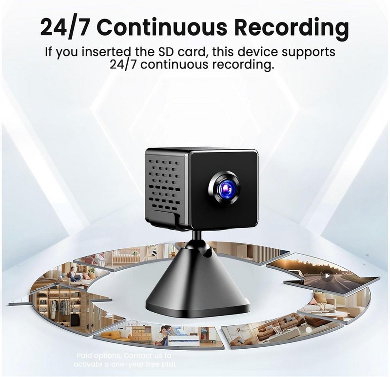 4K UHD Mini Camera With Real-Time Recording, AI Motion & Human Detection gallery