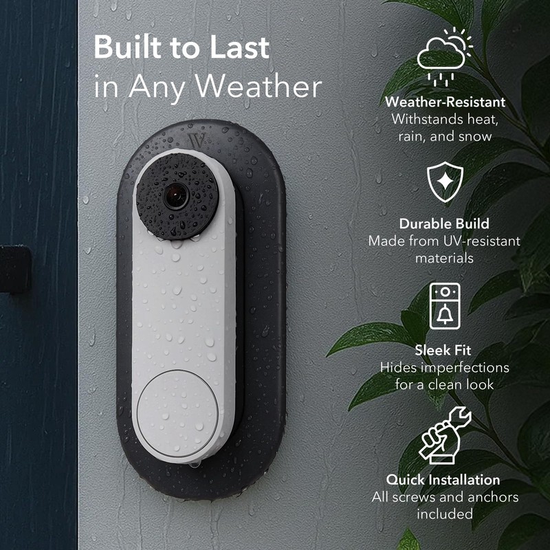 Wasserstein Wall Plate Mount Compatible with Google Nest Doorbell (Wired,... gallery