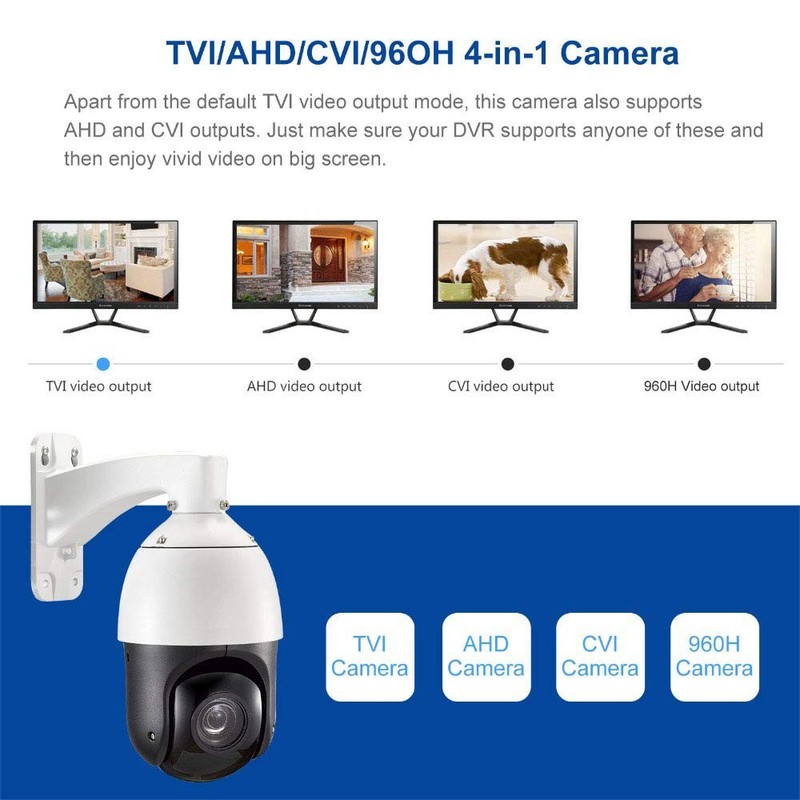 2MP Auto-Cruise PTZ Security Camera 20X Optical Zoom HD 4-in-1 TVI/AHD/CVI/CV... gallery
